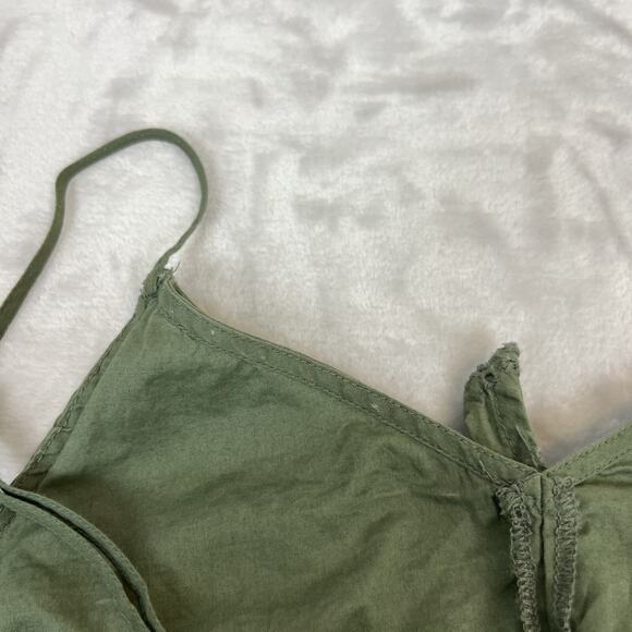 Aerie Romper Womens Small Green Eyelet Cutout Cottagecore Boho Coquette Summer - Picture 8 of 10